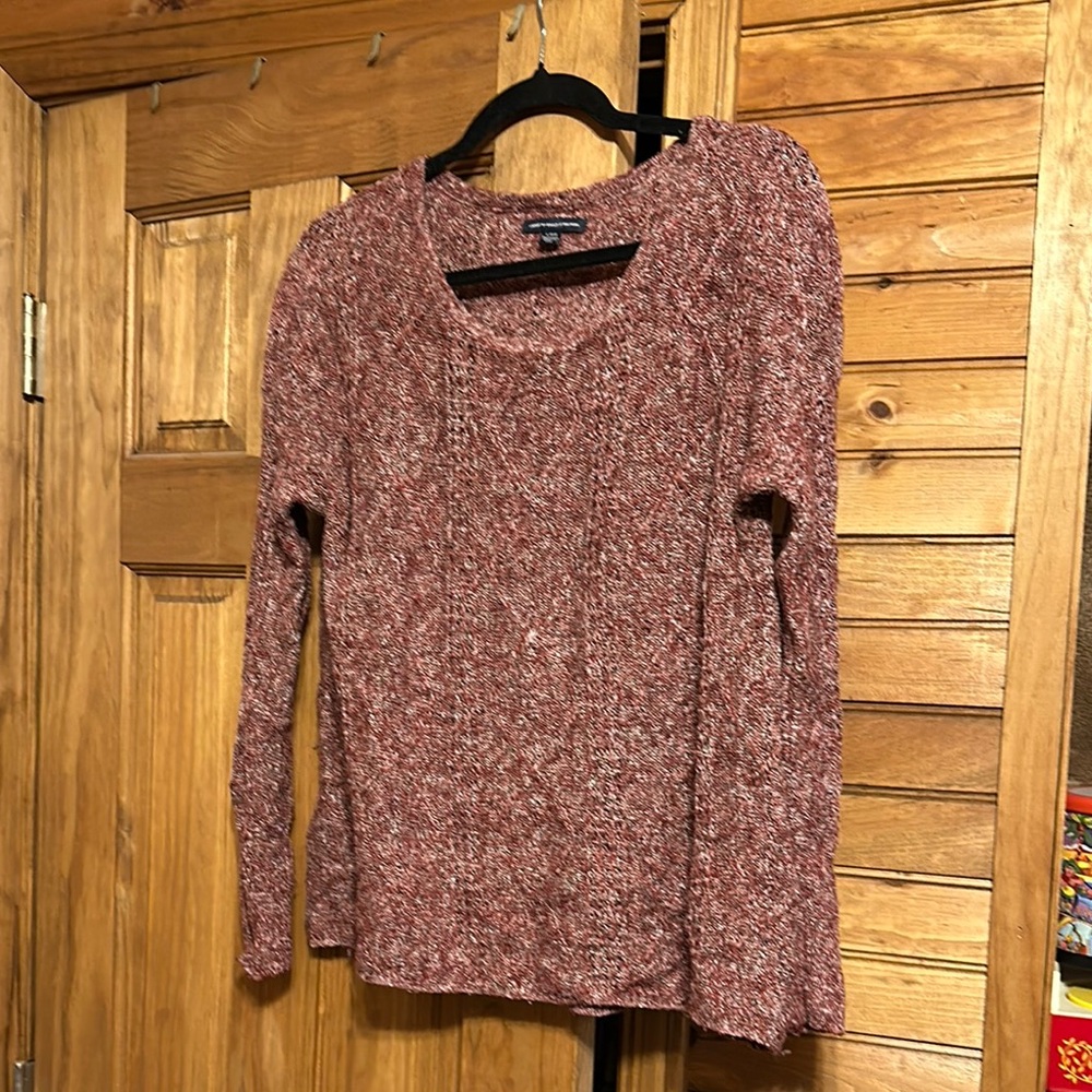 American Eagle Outfitters Red Crew Neck Sweater